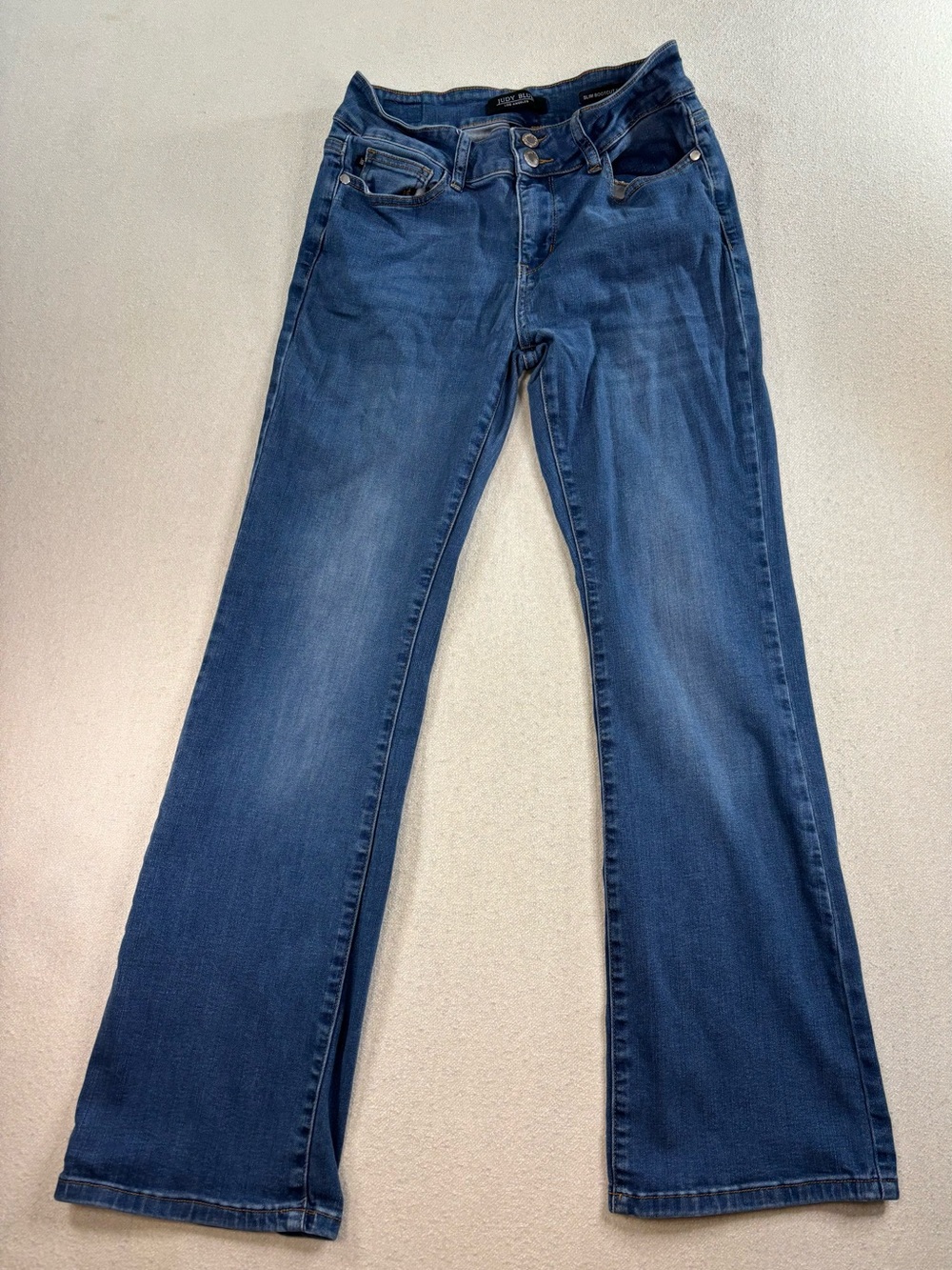 Judy Blue Slim Bootcut Jeans Women’s Size 7/28 Medium Wash Stretch Denim Pants - Picture 5 of 7